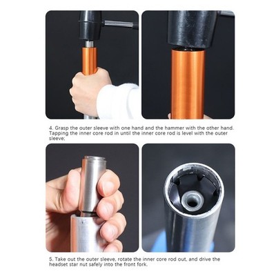 Mountain Bike Bicycle Front Fork Headset Star Nut Sleeve Core Rod Accessories