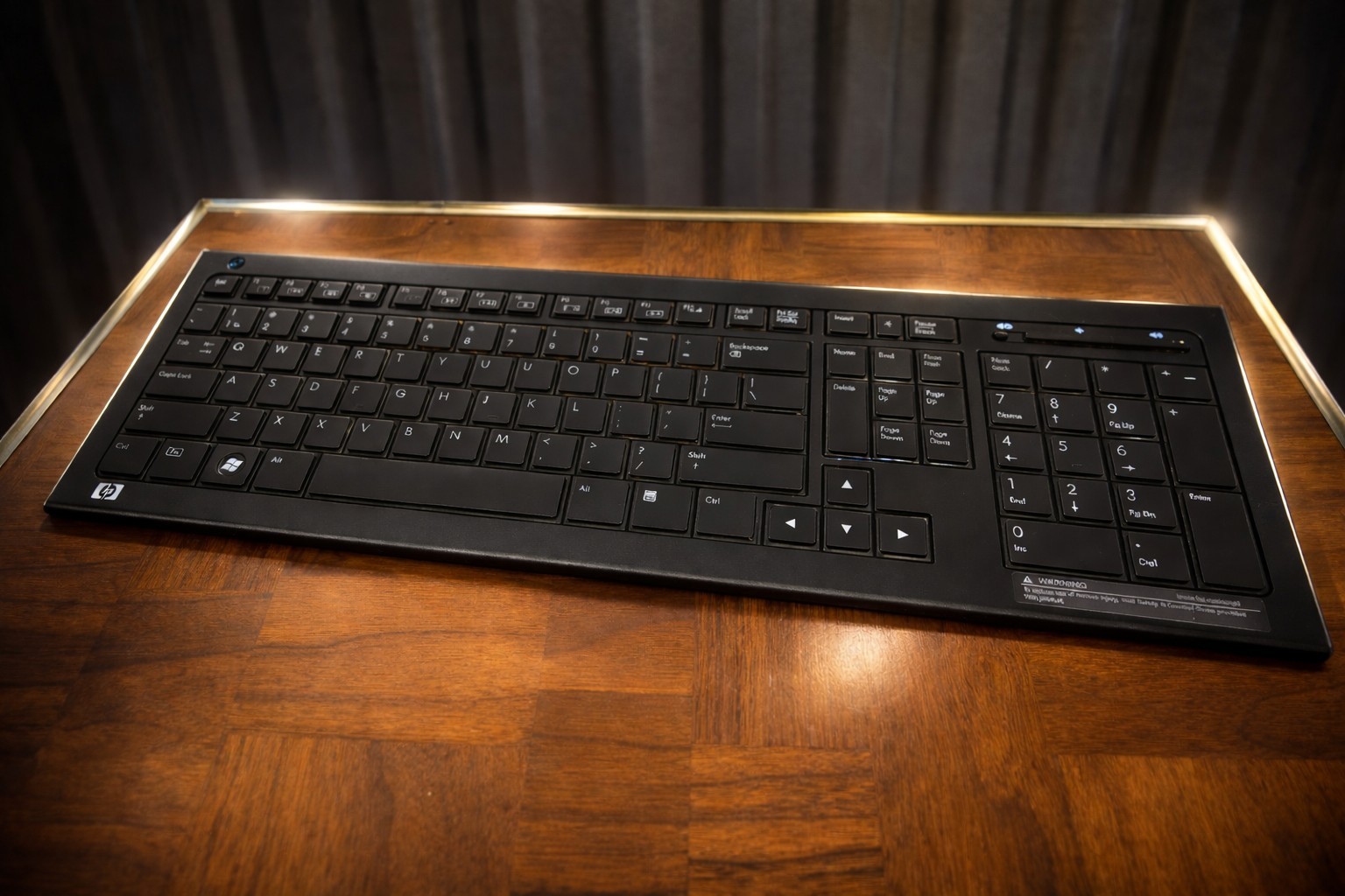 HP FQ480AA Wireless Elite Keyboard Black USB Receiver Slim Full Size OEM