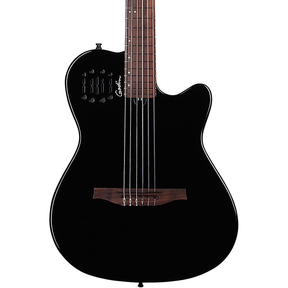 Акустико-электрогитара Godin Multiac Mundial с нейлоновыми струнами Onyx Black