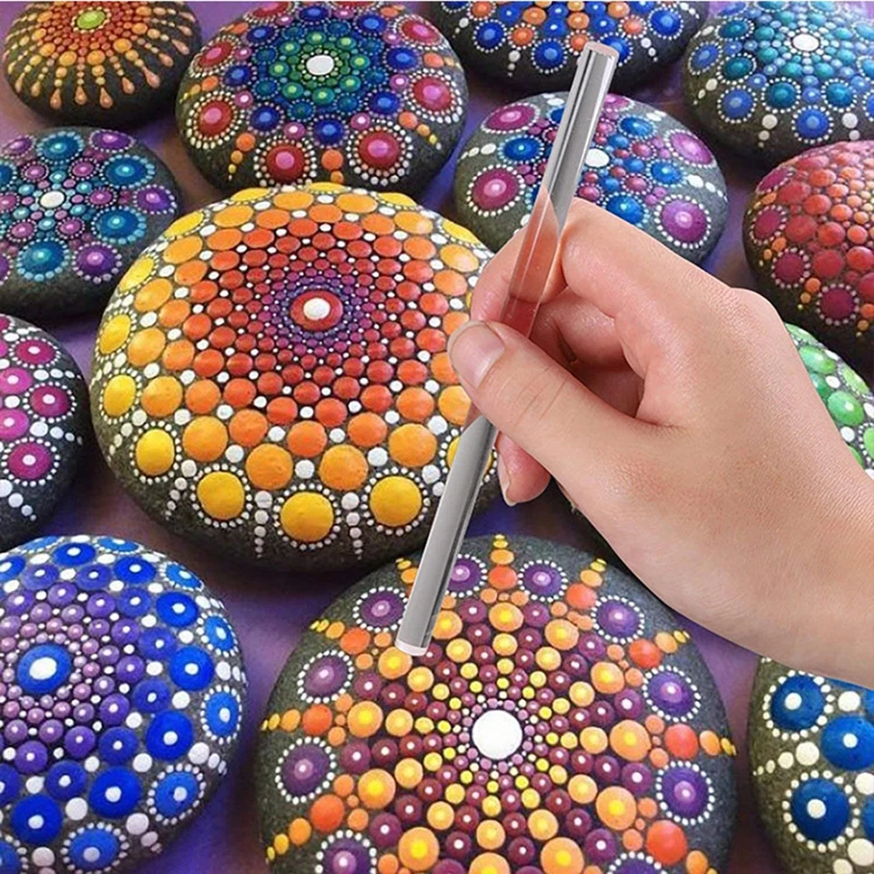 34Pcs/Set Mandala Dotting Tools DIY Rock Painting Polymer Clay Nail - Image 2 of 4
