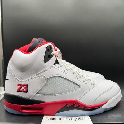 PRE-OWNED NO OG BOX!! Air Jordan 5 Retro “Fire Red” 2025. Air Jordan 5 Retro Fire Red Black Tongue 2025 HQ7978-101  main image 3