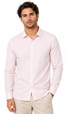 Bar lll Mens Dress Shirt New M 15 -15.5 Pink Stretch Button Up Slim Fit