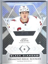 Joey Keane 2021-22 Black Diamond Relic Rookies 94/99 Carolina Hurricanes