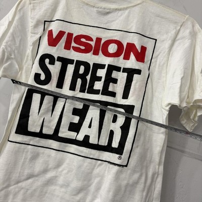 Vintage Vision Street Wear Shirt Mens Small 80s 1987 White Box