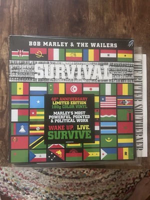 Bob Marley & The Wailers Survival 40th Anniversary Clear Vinyl
