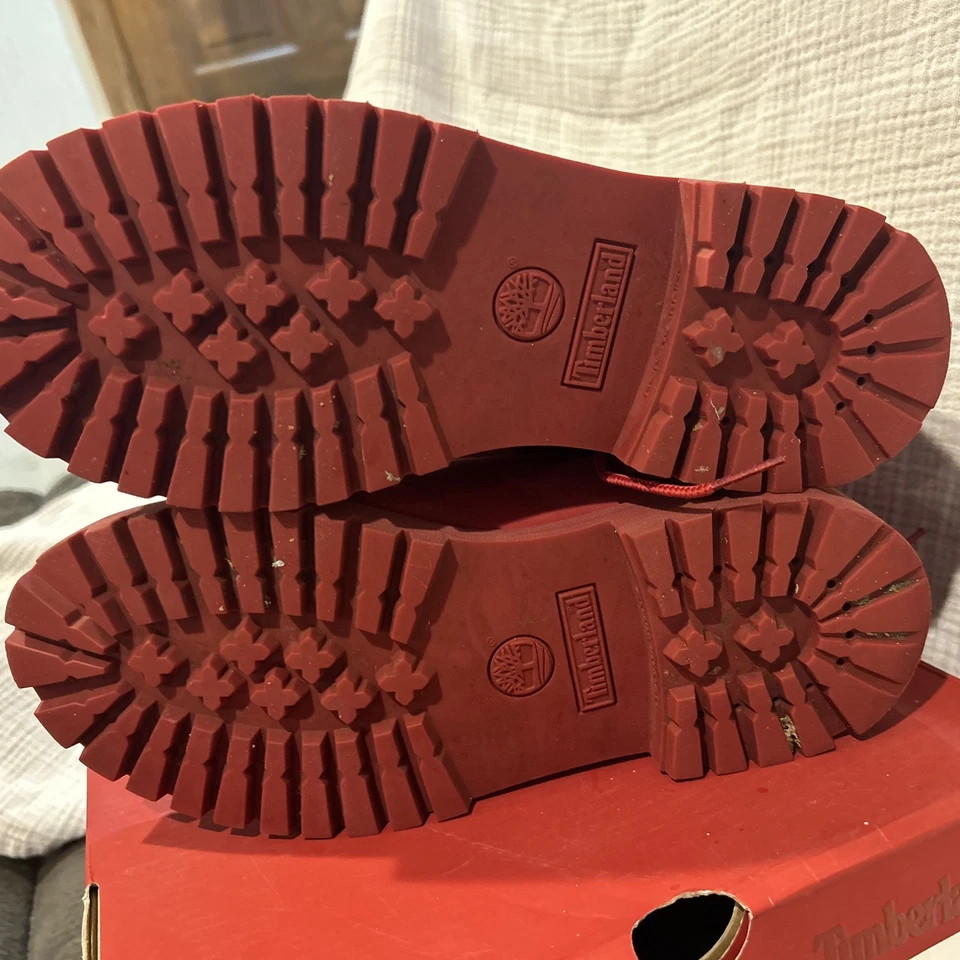 Botas impermeables Timberland rojas, talla juvenil 4,5 Foto 3 de 4