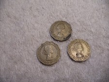 GREAT BRITAIN 3 PENCE - 1961, 1962, 1963 COINS LOT OF 3