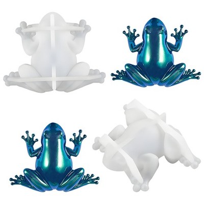 Frog Resin Silicone Mold, 3D Animal Silicone Resin Mold for Epoxy Casting Frog