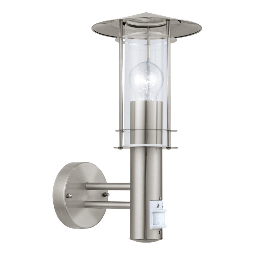Lampada Parete Esterno 1 Luce con Sensore - Lanterna Nera Economica