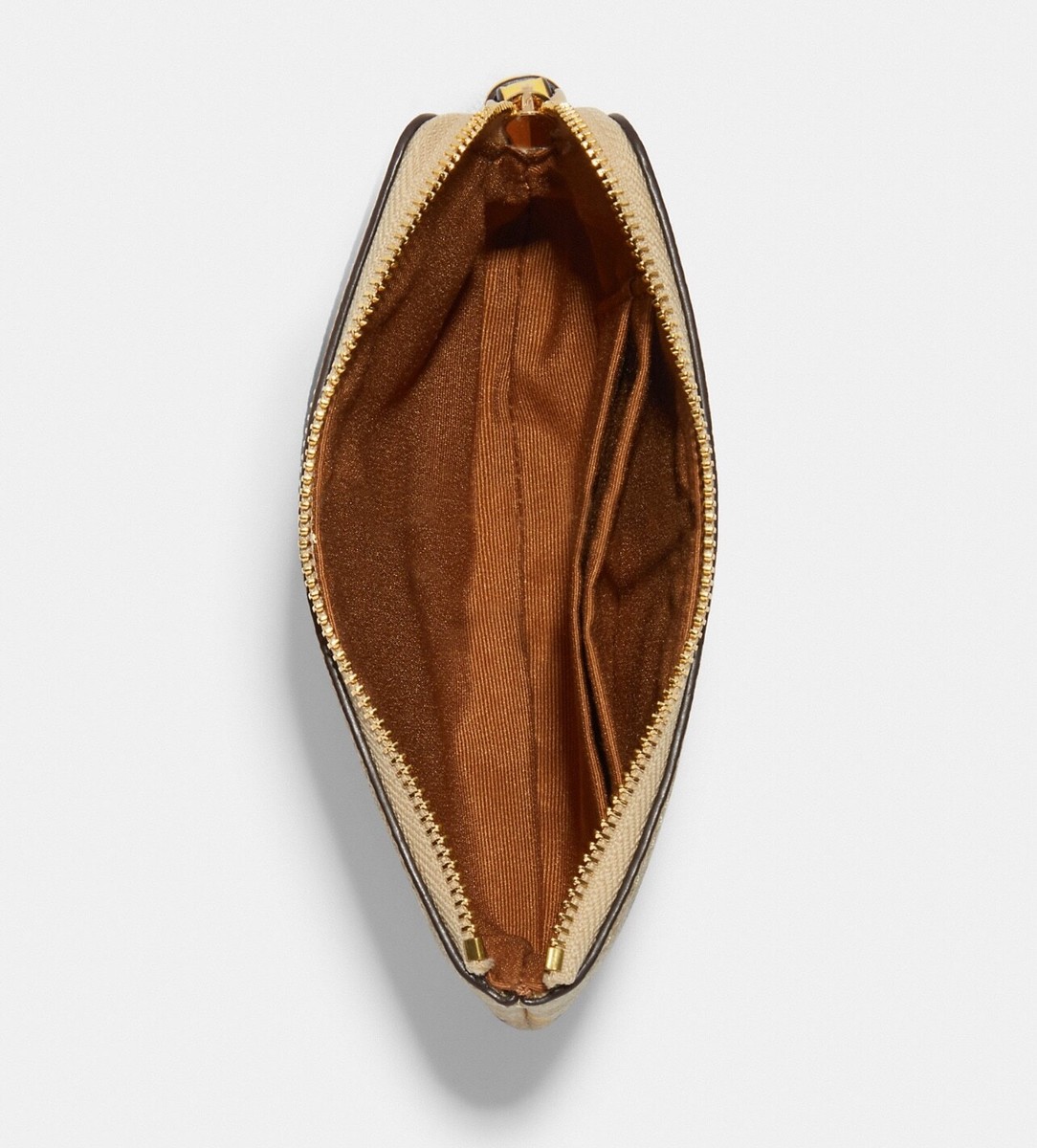 NWT COACH C8722 Corner Zip Wristlet In Signature Canvas Dreamy