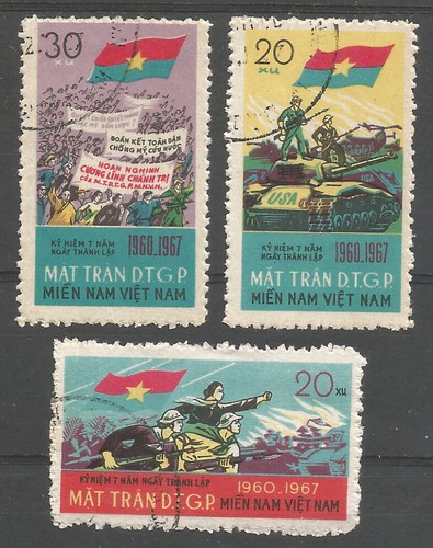 Vietnam 1967 used stamps Michel # Vietcong 12-14 - 第 1/1 張圖片