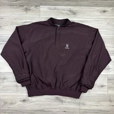 Zero Restriction Golf Windbreaker Jacket Men’s Large Burgundy TPC Sugarloaf