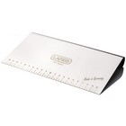 Lares Teigkarte Edelstahl groß 22 cm mit Maßangaben - Teigschaber Teigabstecher