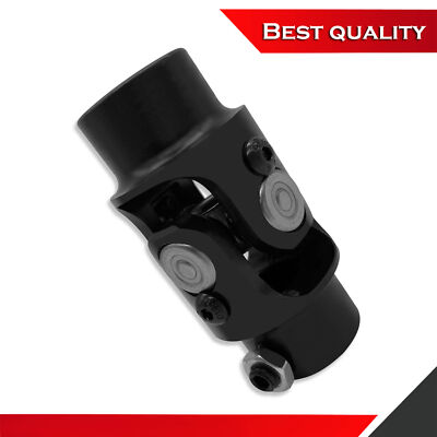 13/16''-36 Spline To 3/4'' Round Steel Steering Shaft Universal Joint Black