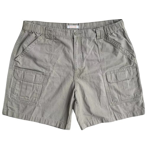 Savane Shorts Men 40 Khaki Cotton Blend 