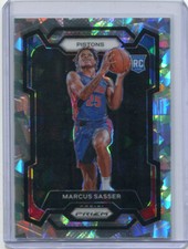 2023-24 Prizm Silver Cracked Ice Prizm Refractor Marcus Sasser Rookie