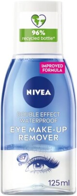 2x NIVEA Double Effect Waterproof Eye Makeup Mascara Remover Face Cleanser 125ml