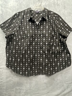 Roaman's Women's Plus Size Short Sleeve Kate Big Shirt. Brand New!