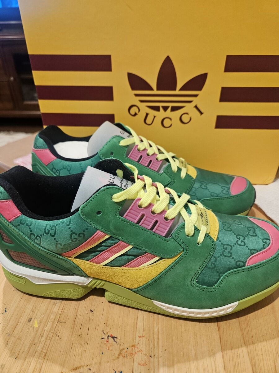 NEW AUTHENTIC GUCCI x ADIDAS ZX 8000 'GREEN GG MONOGRAM NEW AUTHENTIC GUCCI x ADIDAS ZX 8000 'GREEN GG MONOGRAM