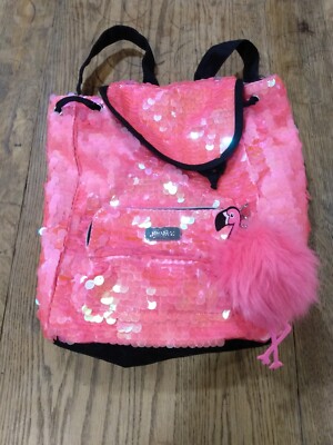 Justice Flamingo Flip Sequin Mini Rucksack Backpack Pink