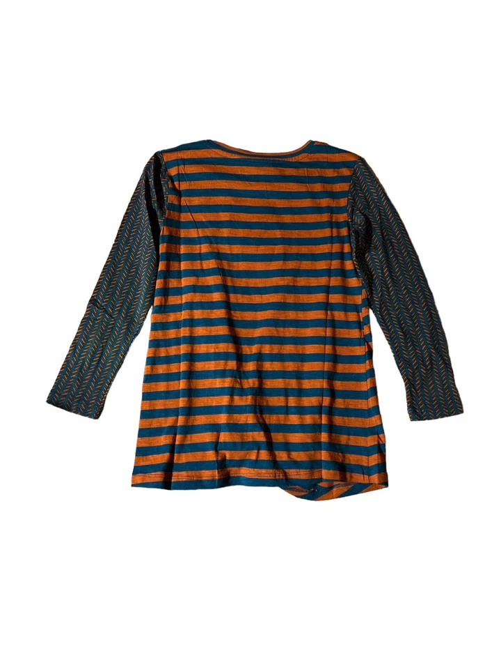 MATILDA JANE 435 PEP RALLY TUNIC Girls 10 ORANGE BLUE STRIPED TUNIC TOP NWT - Image 2 of 4