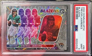 2022 Donruss Optic Football Trevor Lawrence Blazers Case Hit PSA 9 RC NFL