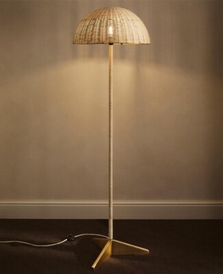 NANUSCHKA STEHLAMPE AUS RATTAN UND MESSING - Zara Home