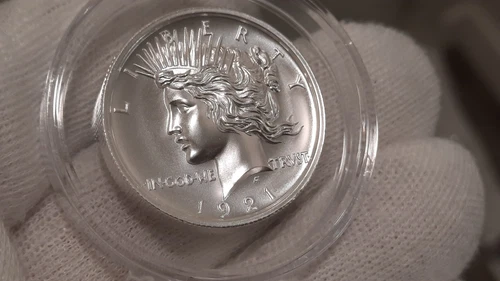 HIGH RELIEF PEACE DOLLAR TRIBUTE ROUND - 1OZ 30MM - PURE SILVER - INTAGLIO