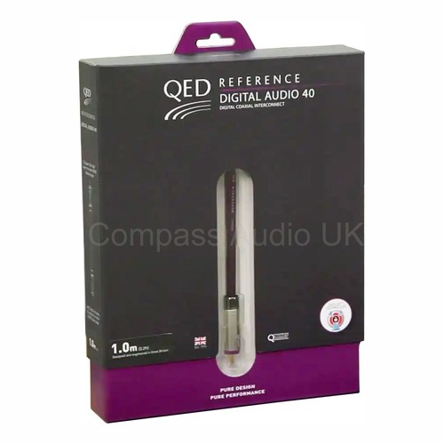 QED Reference DIGITAL Audio 40 75Ω 1m Coaxial Interconnect RCA Cable 1