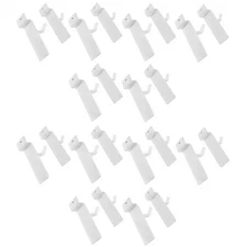 1" Slatwall Hooks, White, Hanger Display,Display Panel Hooks Wire Metal 25Pc Set