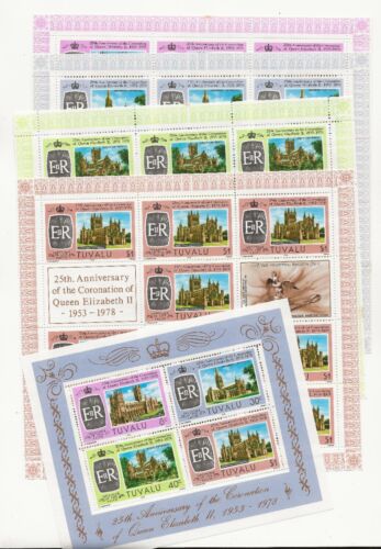 Tuvalu 1978 QEII Collectors Pack containing 5 Mint Minisheets - 第 1/2 張圖片