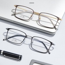 Luxury Titanium Alloy Reading Glasses Men Business Flexible Temple Eyeglasses
