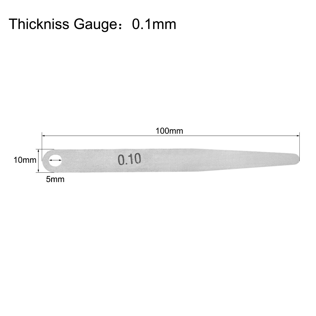 Thickness Feeler Gauge 0.1mm Stainless Steel Measuring Tool for Gap