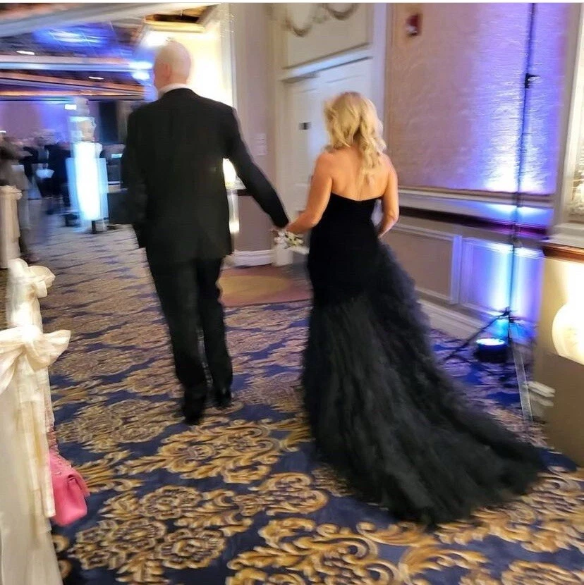 Macduggal Black Velvet Strapless Mermaid Gown Sleeveless - Image 4 of 4