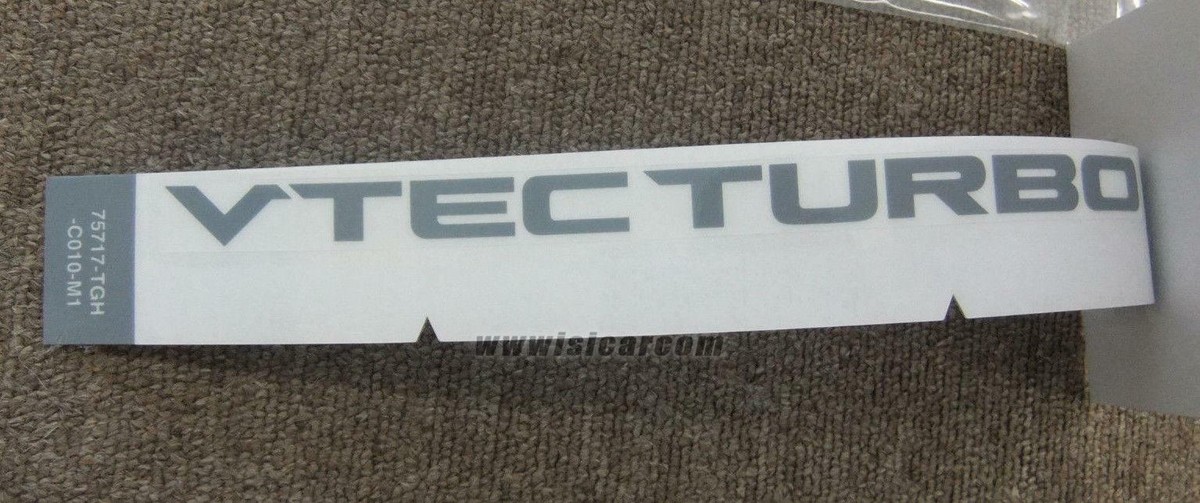 HONDA CIVIC TYPE R FK8 VTEC TURBO STICKER 75717-TGH-C01 genuine
