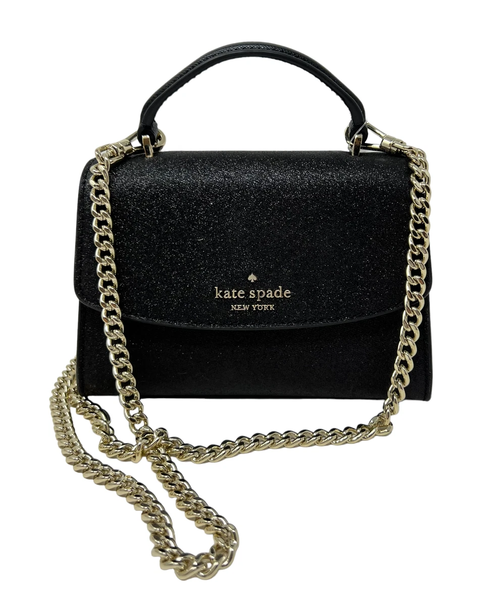 Kate Spade Darcy Glitter Micro Satchel Black Mini Bag k9406 $299
