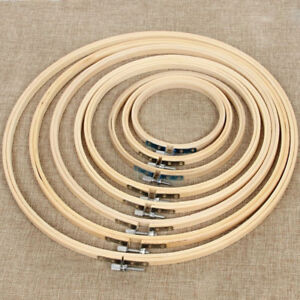 Embroidery Hoops Frame Bamboo Wooden Hoop Rings DIY Cross Stitch Craft 8-40.5cm 