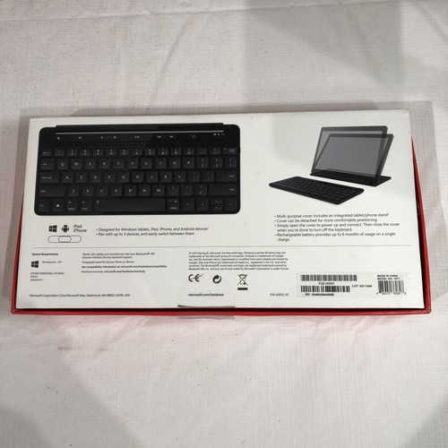 NEW Microsoft Universal Mobile Wired Keyboard for iPad iPhone Android Windows 10 - Afbeelding 3 van 8