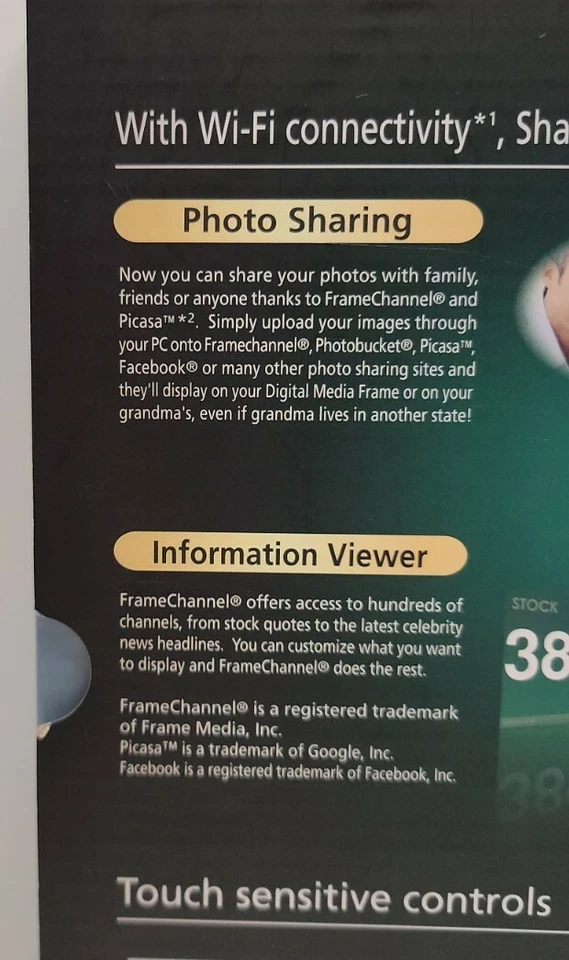 Toshiba DMF82XWU 8" Digital Media Frame. - Image 4 of 4