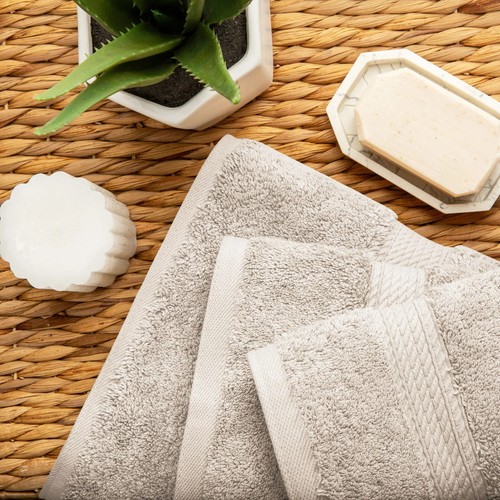 Juego de 3 toallas gruesas de algodón egipcio, toallas de baño suaves y absorbentes para rostro, mano - Imagen 64 de 203