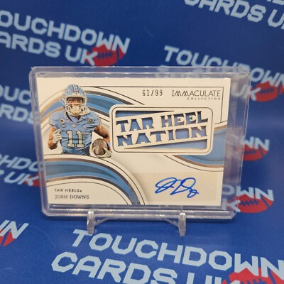 Panini 2023 Immaculate Josh Downs Team Slogans RPA Auto 61/99 #TS-JDO UNC Rookie