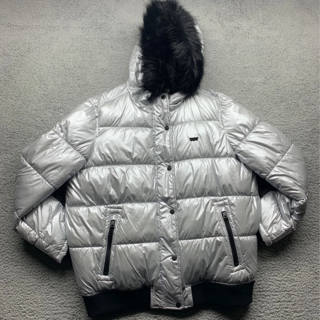 Levis silver puffer jacket sale