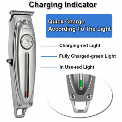 Kemei KM-1949 All-metal Professional Cordless Hair Clipper Trimmer Barber US