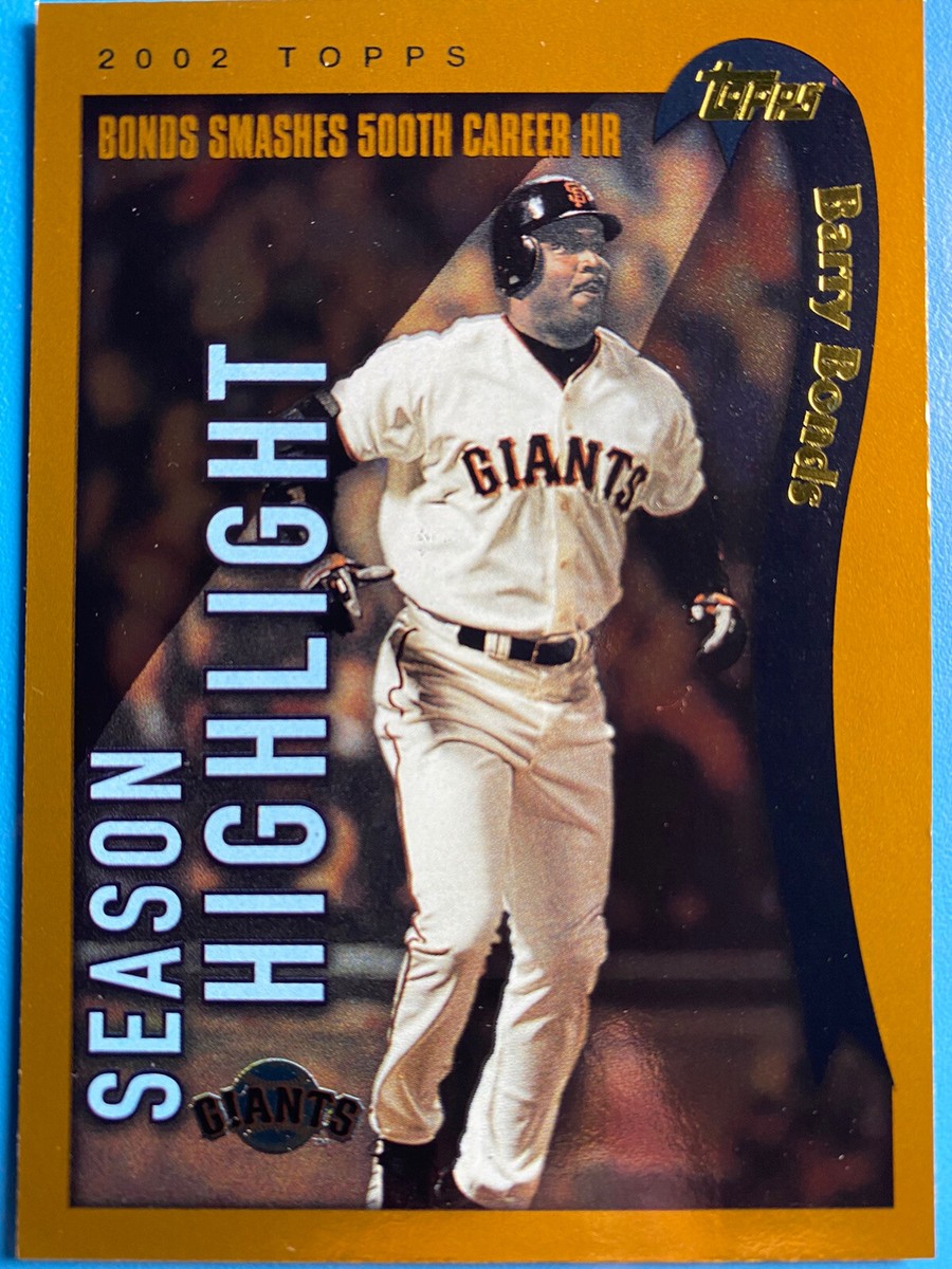 Barry Bonds 2002 Topps Season Highlights 500 Career HR baseball