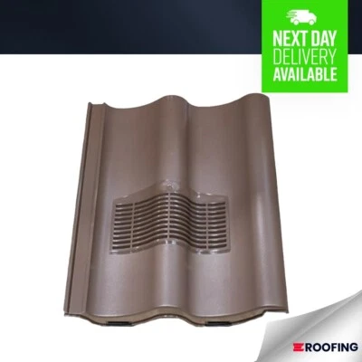ULTI-MATE Double Pantile Vent | BROWN | Roof Ventilation - With Built In Downpipe