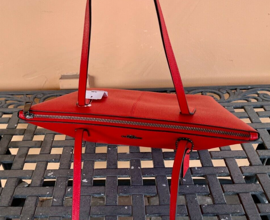 COACH 4454 XGRAIN TOP ZIP LEATHER TOTE SHOULDER BAG MIAMI RED | eBay