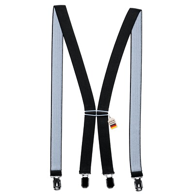 Hosenträger Unisex 2,5 cm X-Form 4 robuste Clips Herren Damen Hosenhalter