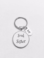 Soul Sister Keychain Bff Best Friend Sister Valentine Mother's Day Gift