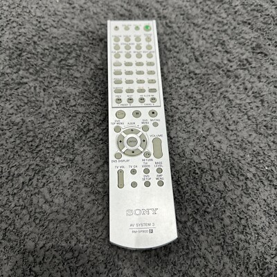 Sony AV System 3 Remote Control RM-SP900 Silver Tested Working