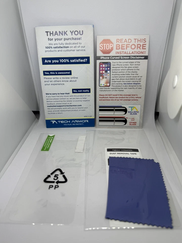 Tech Armor HD Clear Film Screen Protector iPhone 11 Pro /X/Xs - Image 4 of 4